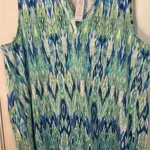 Chicos Blue and Green size 4 tank (could also be short dress).